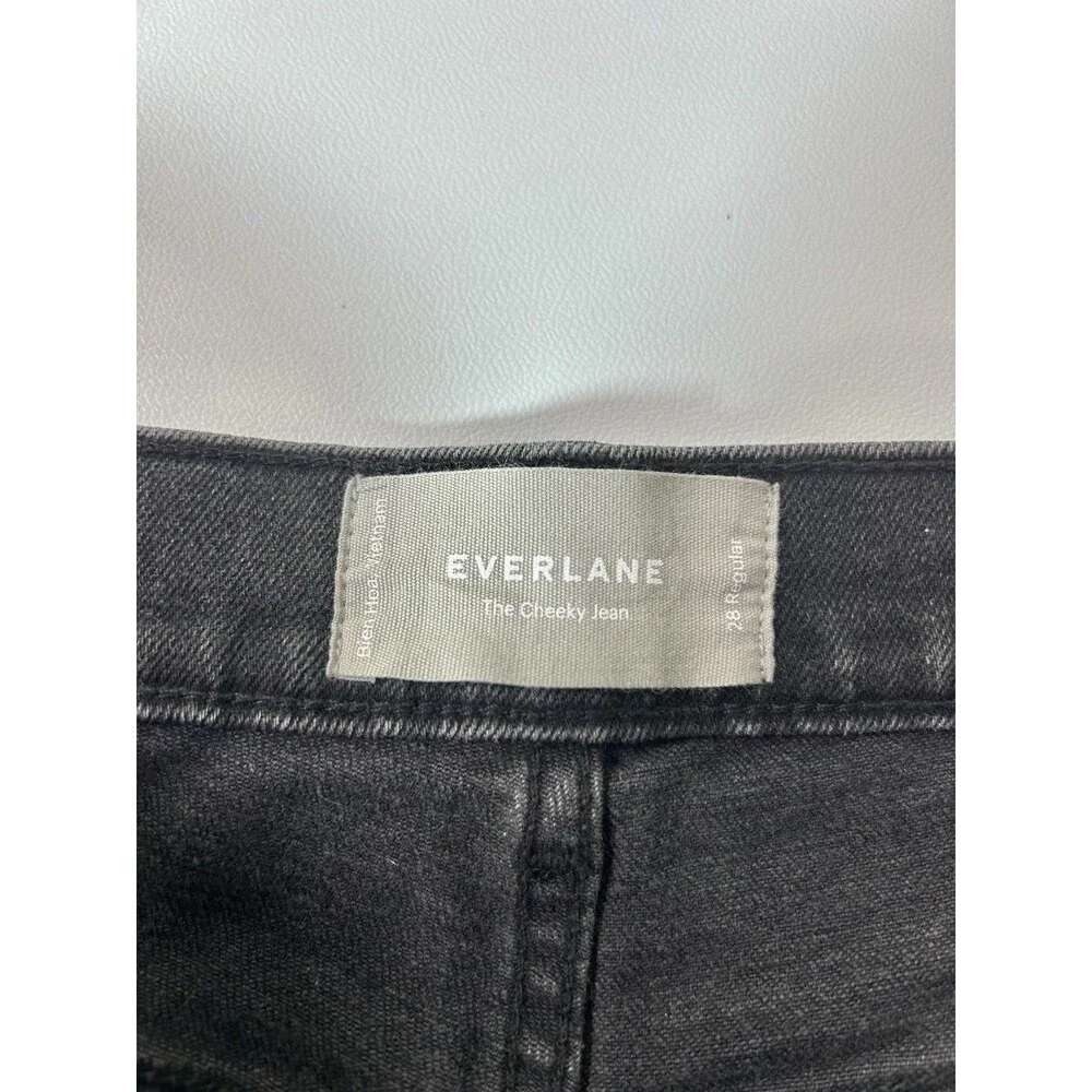 Everlane 28 Regular 90s Cheeky Jean High-Rise Light Black